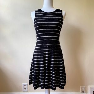 NWOT Alice + Olivia B&W Striped Knit Dress